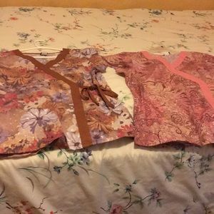 Two colorful scrubs